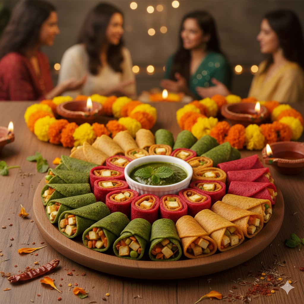 The Perfect Snack for Post-Diwali Meet-Ups | Chilla Rolls Recipe 😍