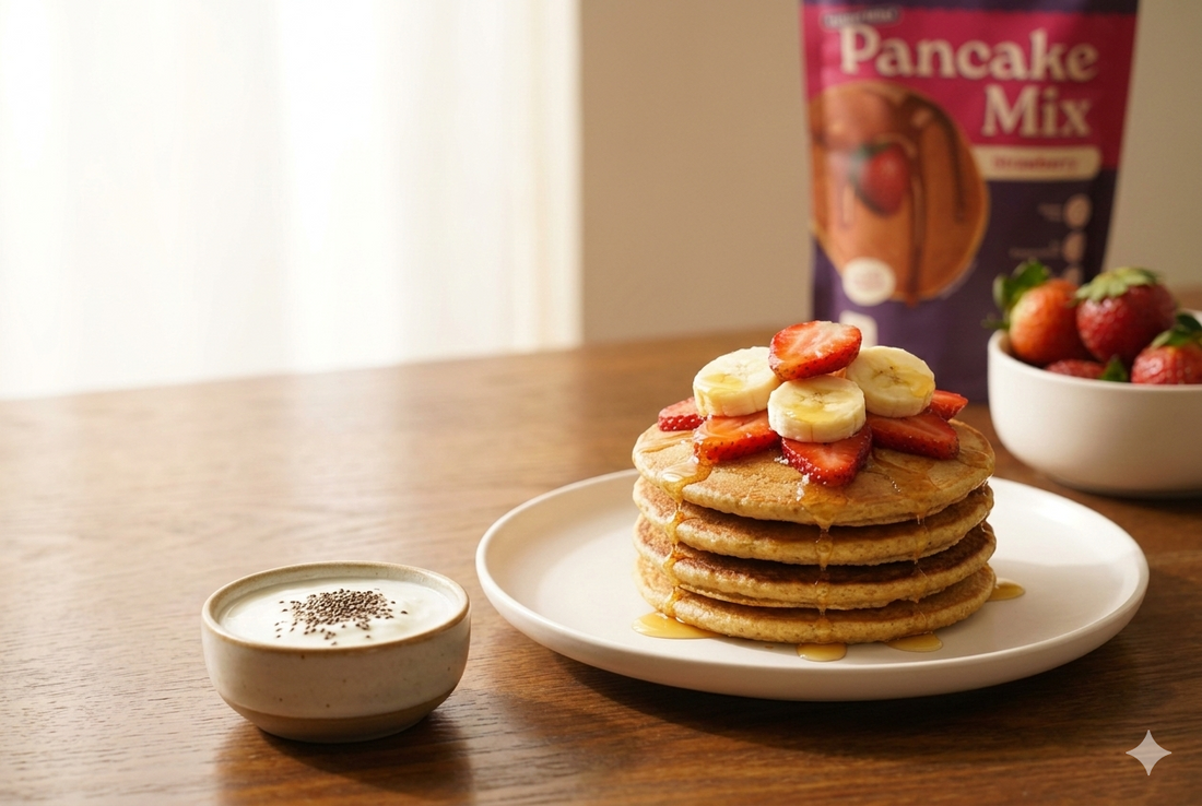 Eggless Pancake Tacos with a Smooth & Creamy Filling