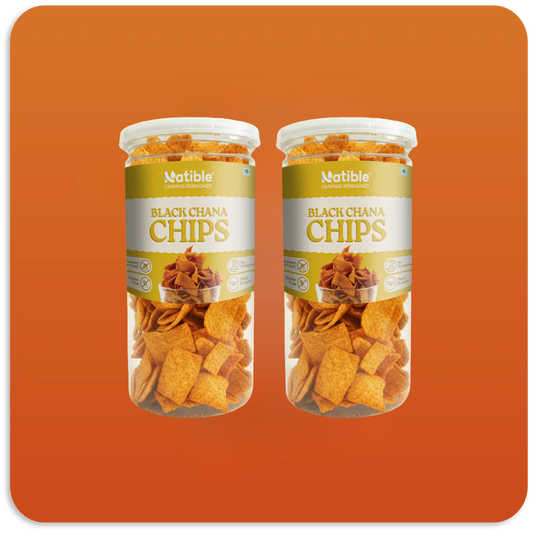 Black Chana Chips Combo - 140 gms per jar