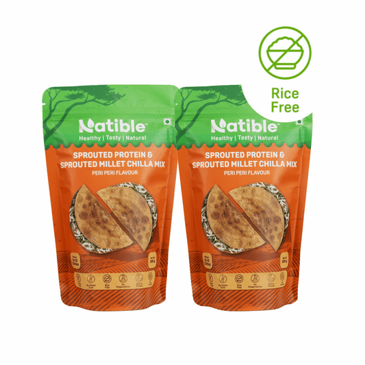Sprouted Protein and Sprouted Millet Chilla Mix - Peri Peri Flavor