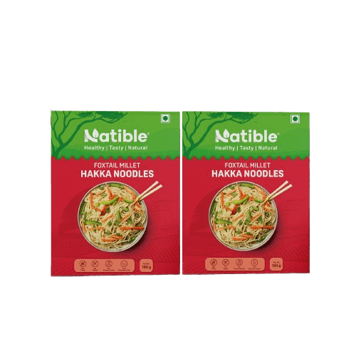 Natible Foxtail Millet Hakka Noodles (Pack of 2, 360 gms)