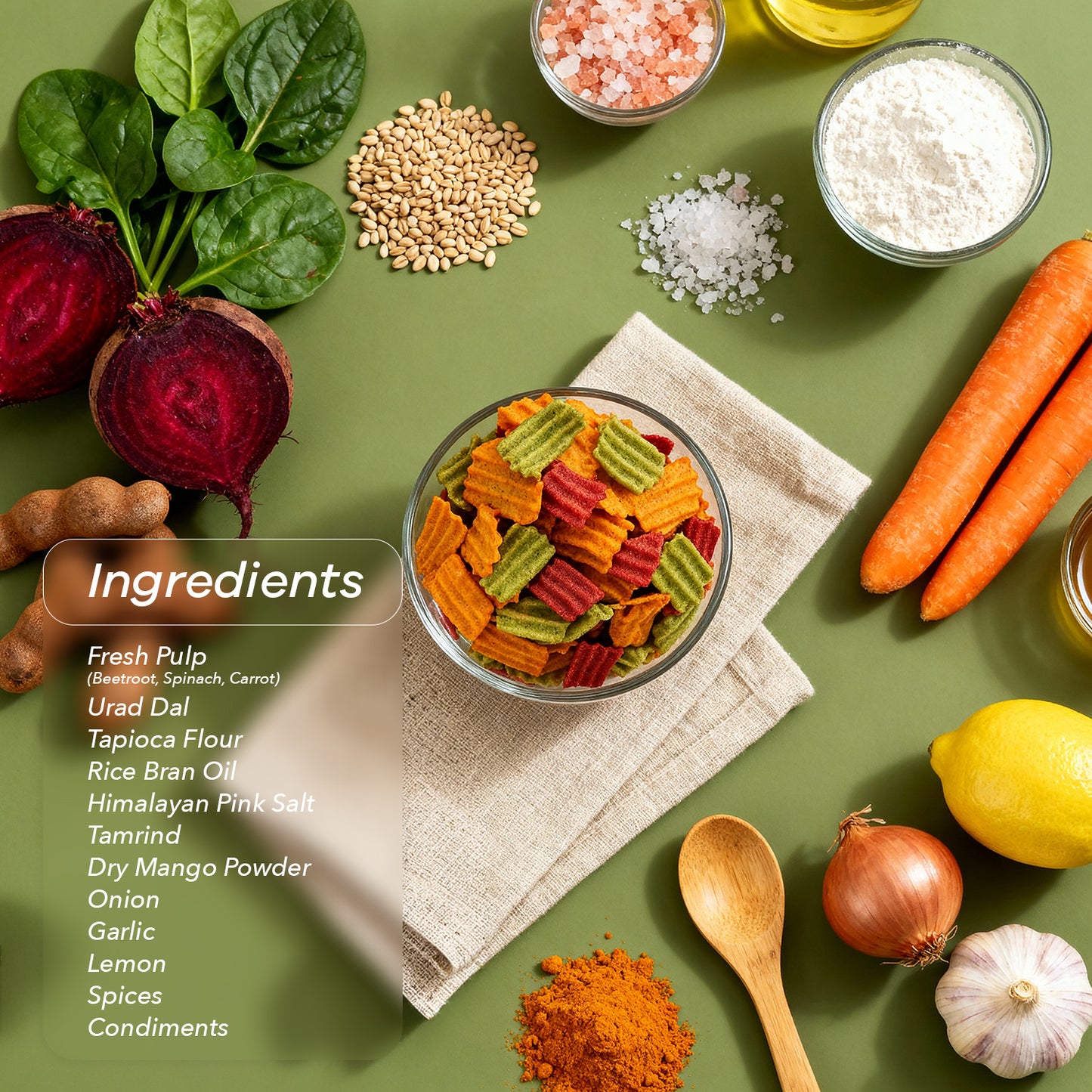 Natible Roasted Mix Veggie Chips (Pack of 2, 280 gms)