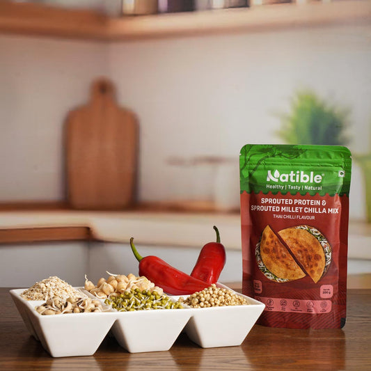 Sprouted Protein and Sprouted Millet Chilla Mix - Thai Chilli Flavour (200 gms)