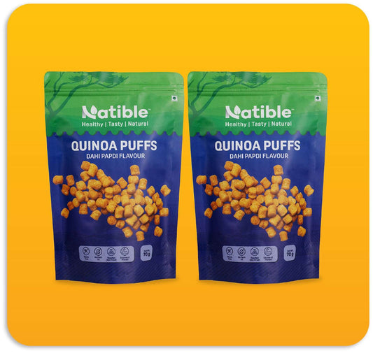 Dahi Papdi Quinoa Puffs