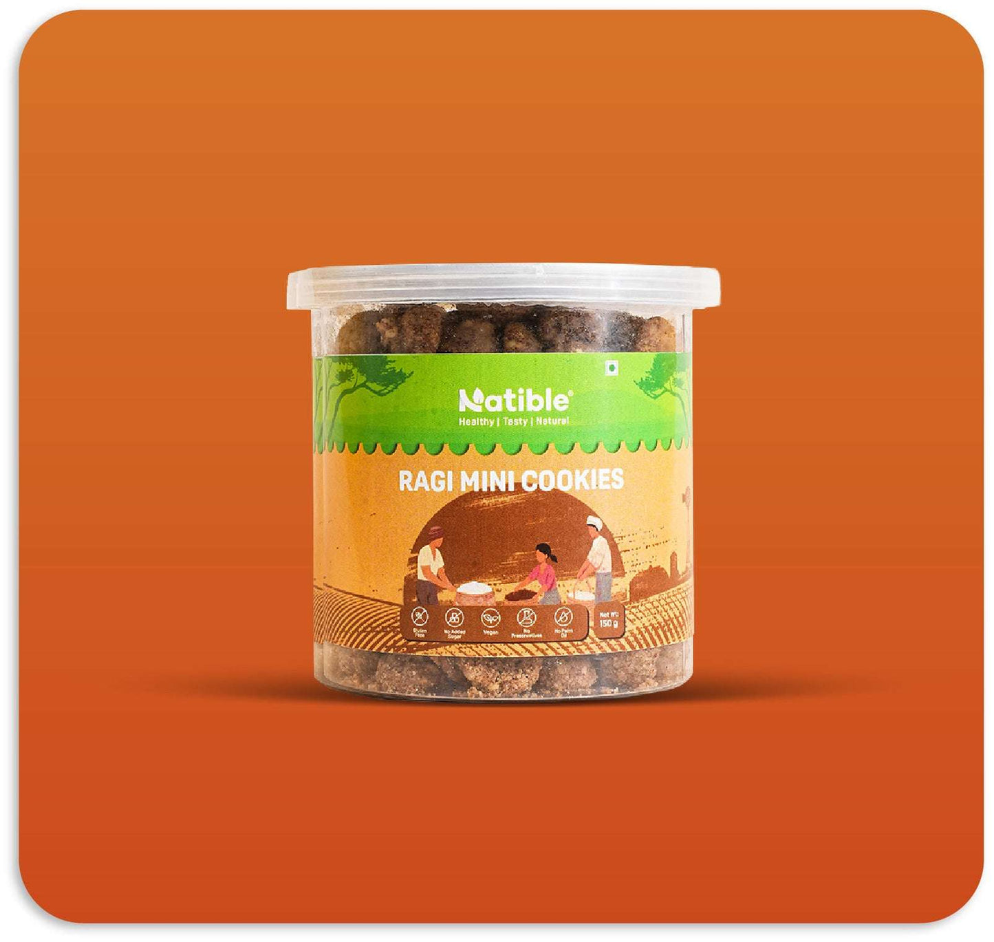 Natible Ragi Mini Cookies