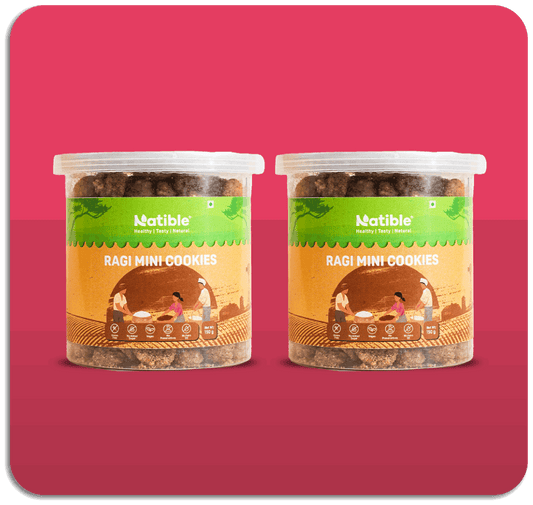 Ragi Mini Cookies Combos - 150 gms per jar