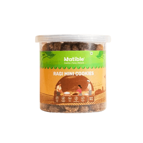 Natible Ragi Mini Cookies - 150 gms per jar