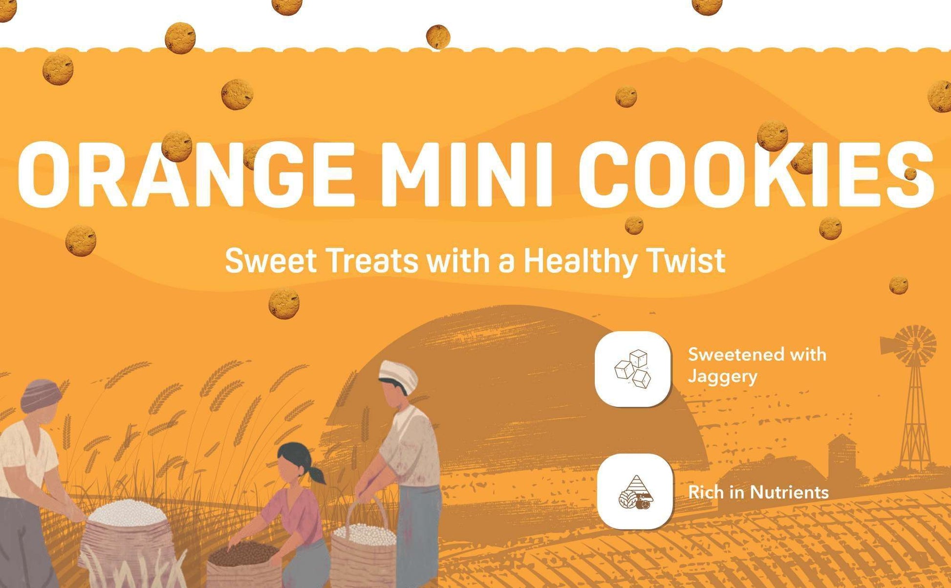 Natible Probiotic Orange Mini Cookies