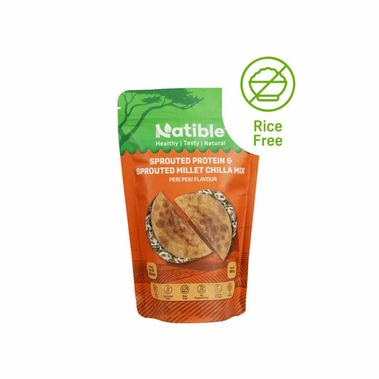 Sprouted Protein and Sprouted Millet Chilla Mix - Peri Peri Flavor