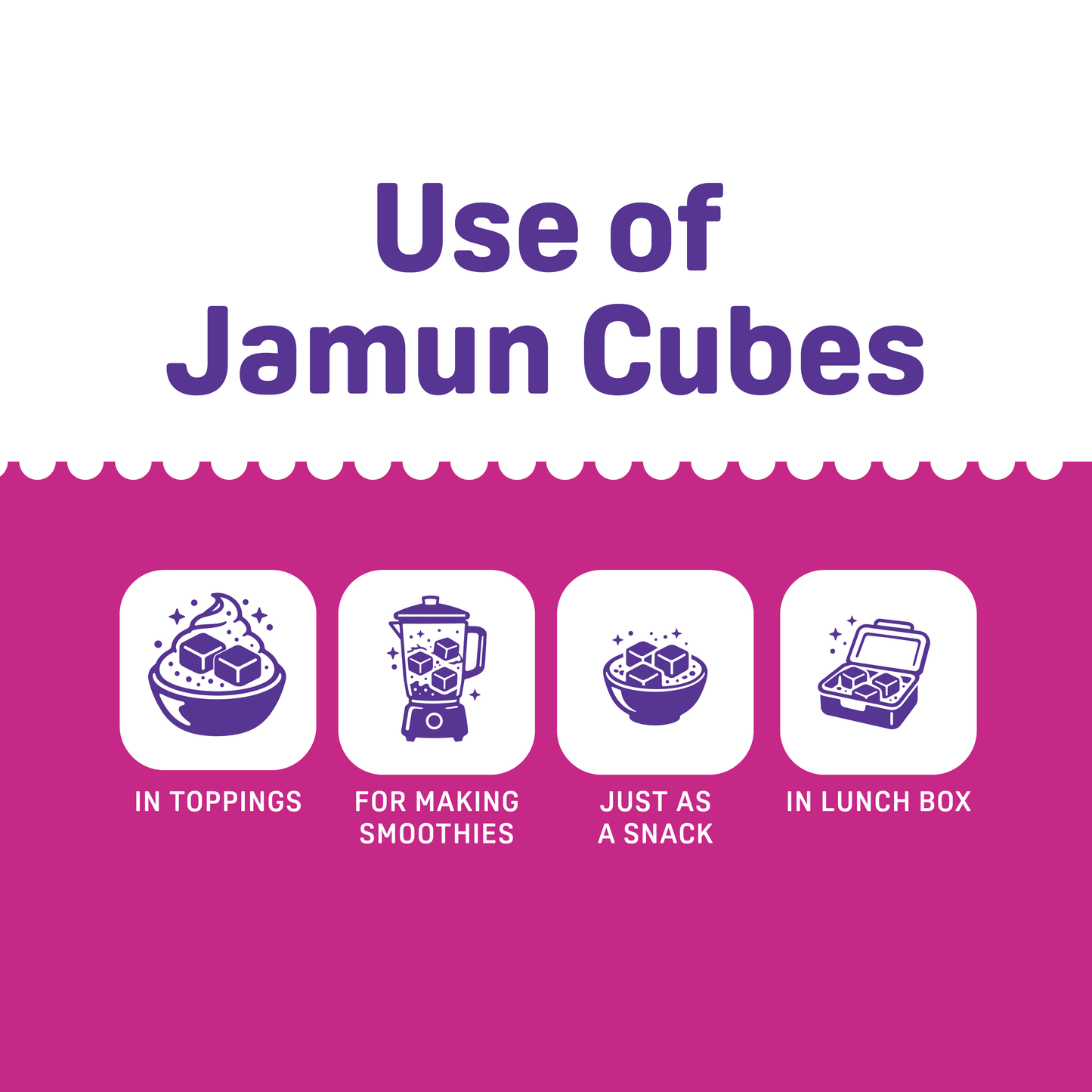 Natible Jamun & Mango Freeze Dried Cubes ( Pack of 2 , 40gm)