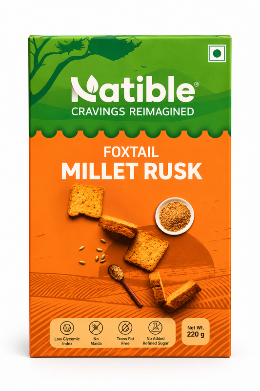 Natible Foxtail Millet Rusk (220 gms)