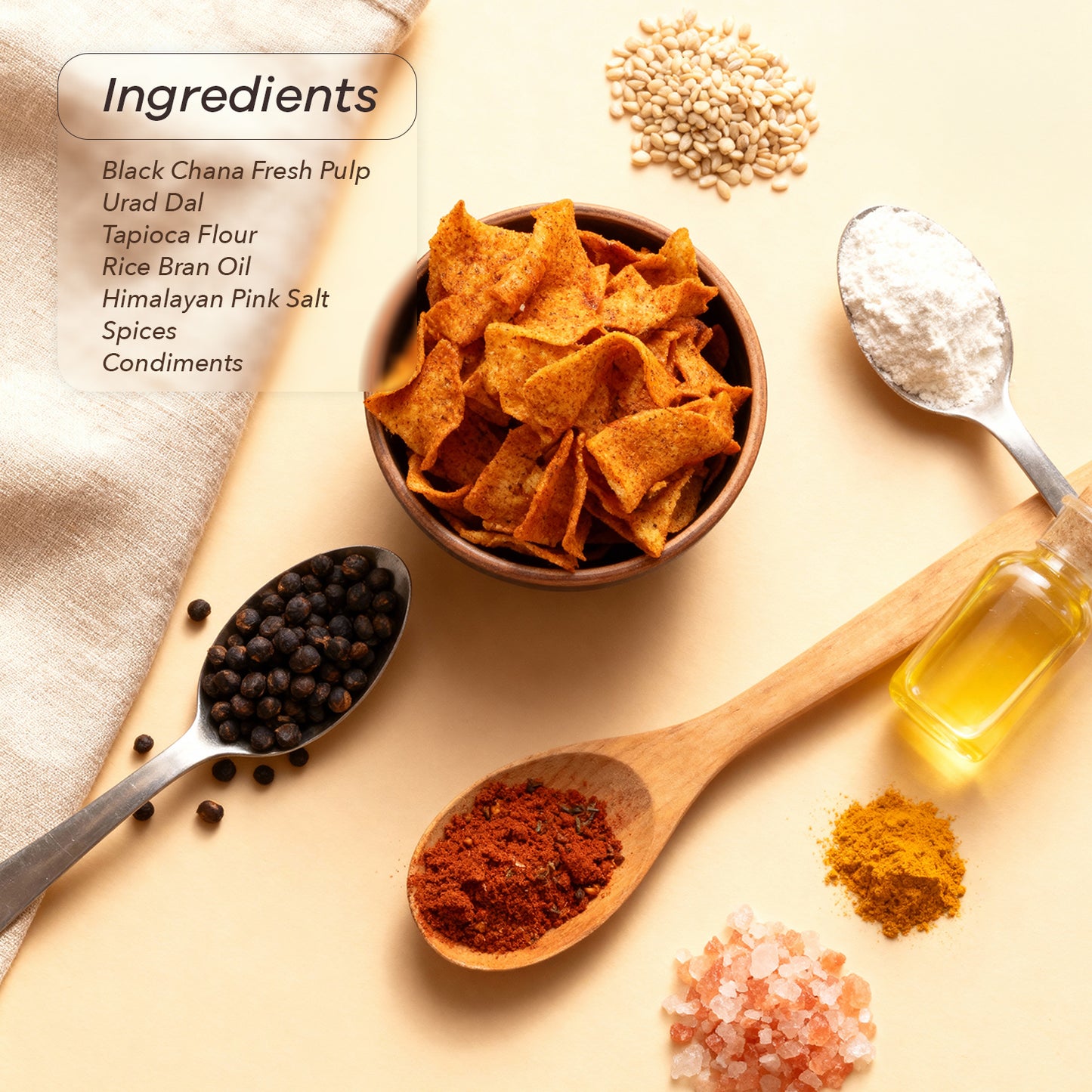 Natible Roasted Black Chana Chips (Pack of 2, 280 gms)