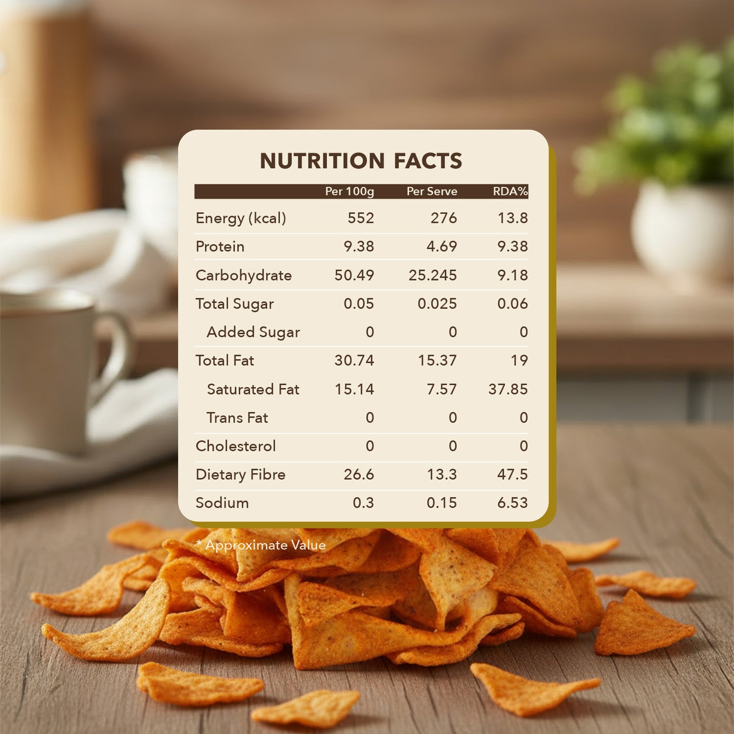 Natible Roasted Black Chana Chips (Pack of 2, 280 gms)