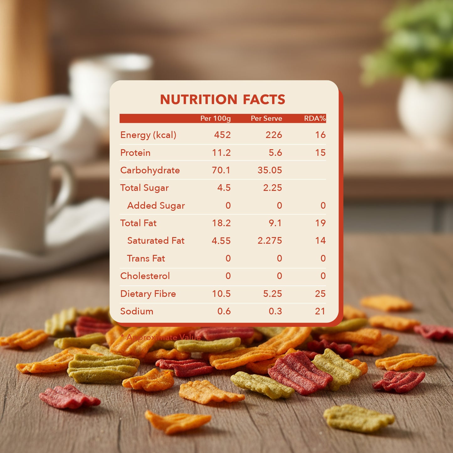 Natible Roasted Mix Veggie Chips (Pack of 2, 280 gms)