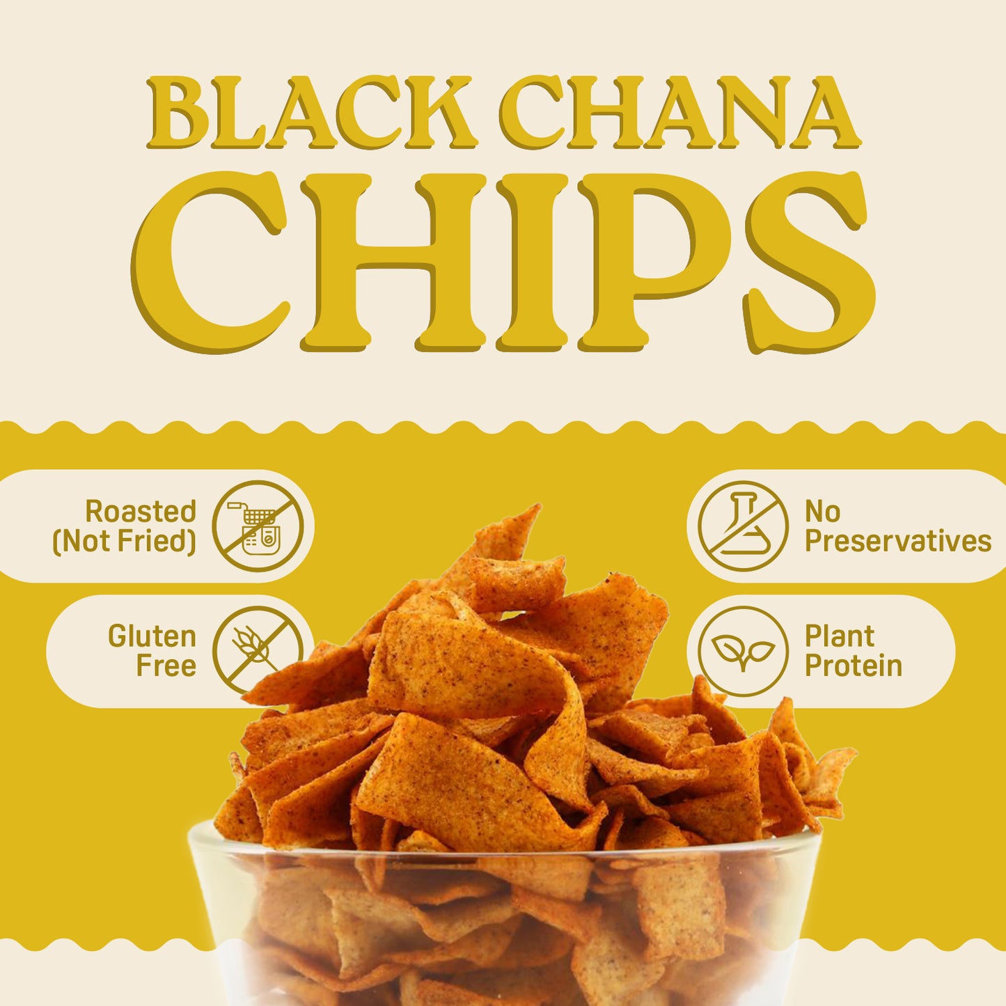 Natible Roasted Black Chana Chips (Pack of 2, 280 gms)
