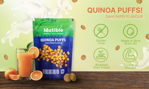 Dahi Papdi Quinoa Puffs