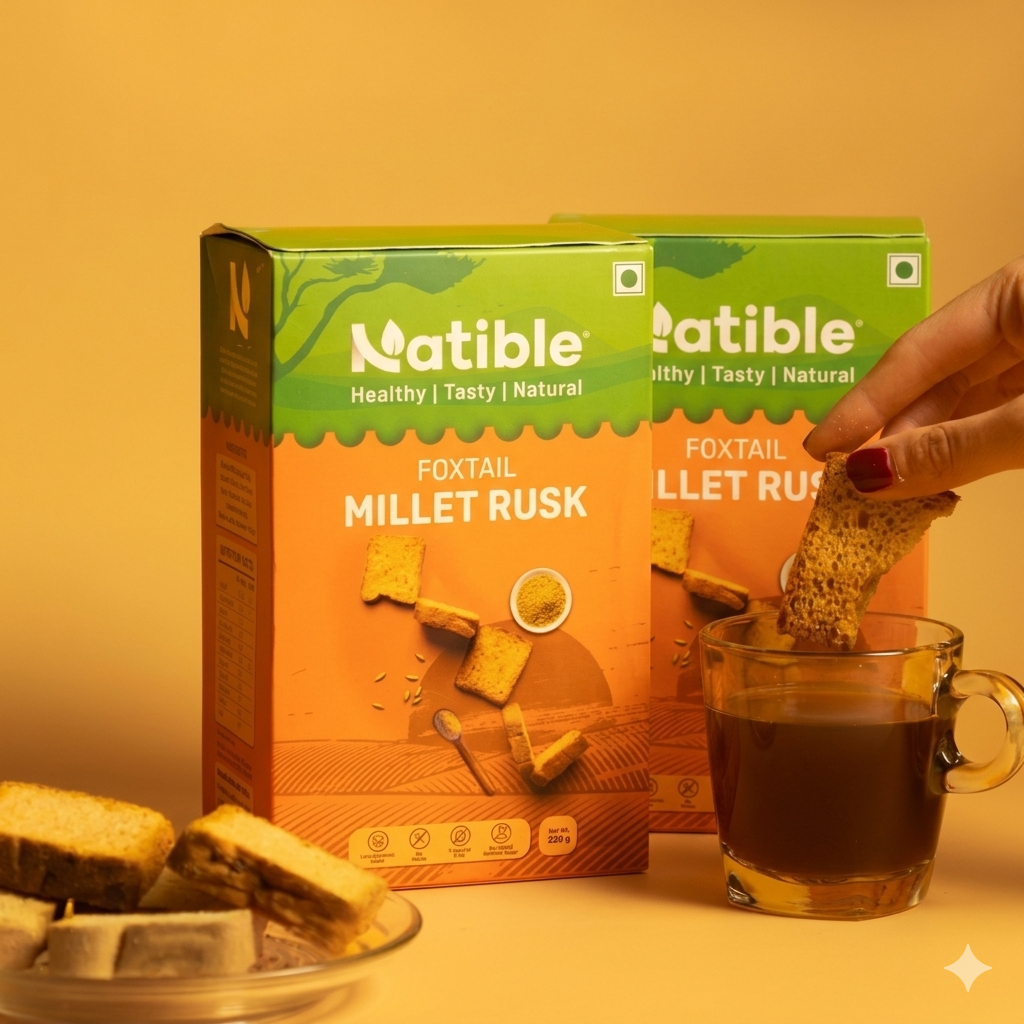 Foxtail Millet Rusk Combo | Healthy Millet Crunch – Natible