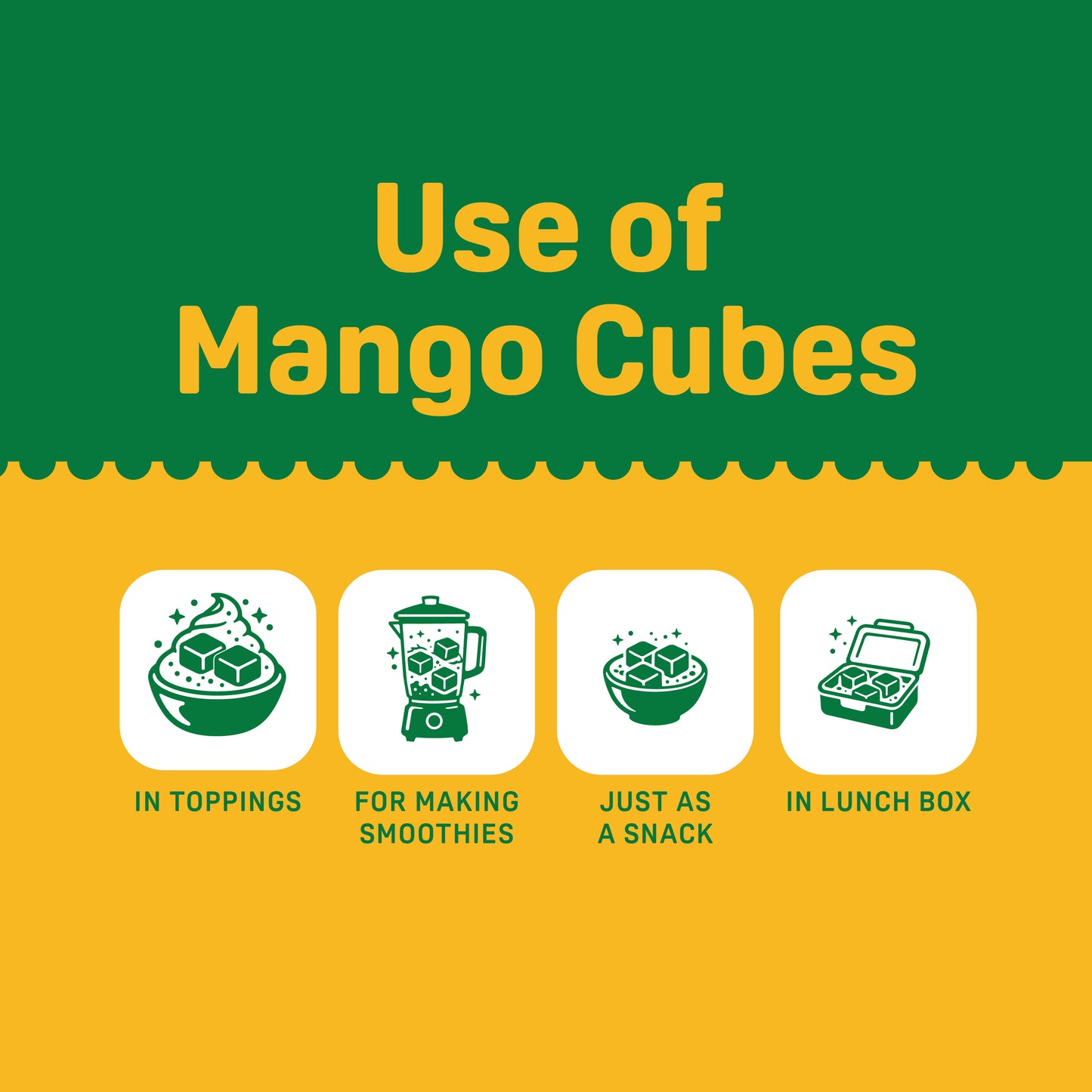 Natible Mango Freeze Dried Cubes ( Pack of 2 , 40gm)