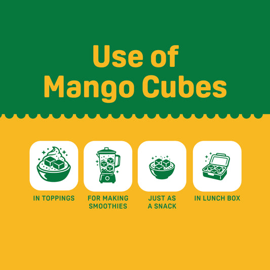 Natible Mango Freeze Dried Cubes ( Pack of 2 , 40gm)