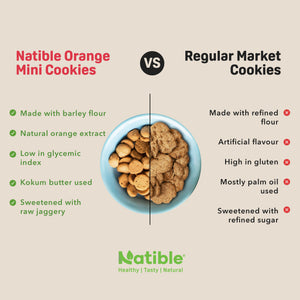 Natible Probiotic Orange Mini Cookies