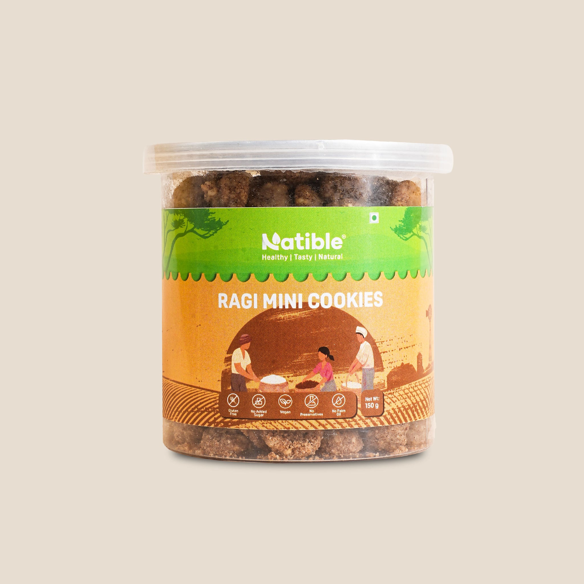 Natible Ragi Mini Cookies