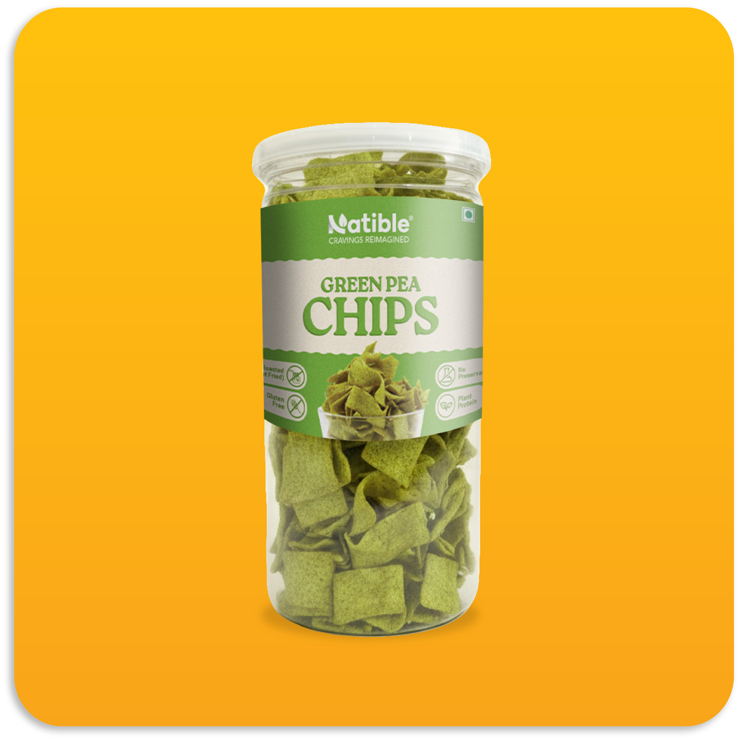green pea chips