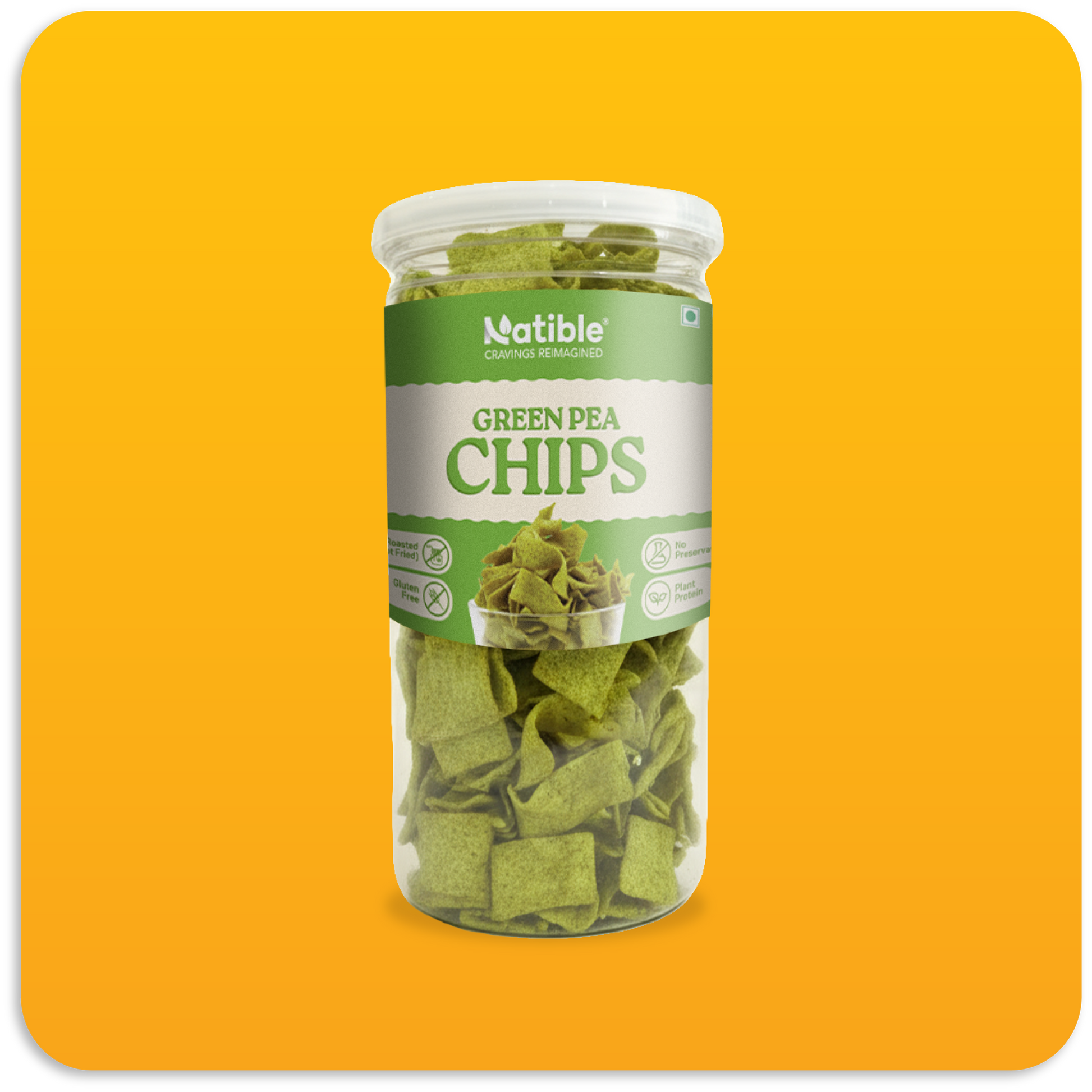 green pea chips