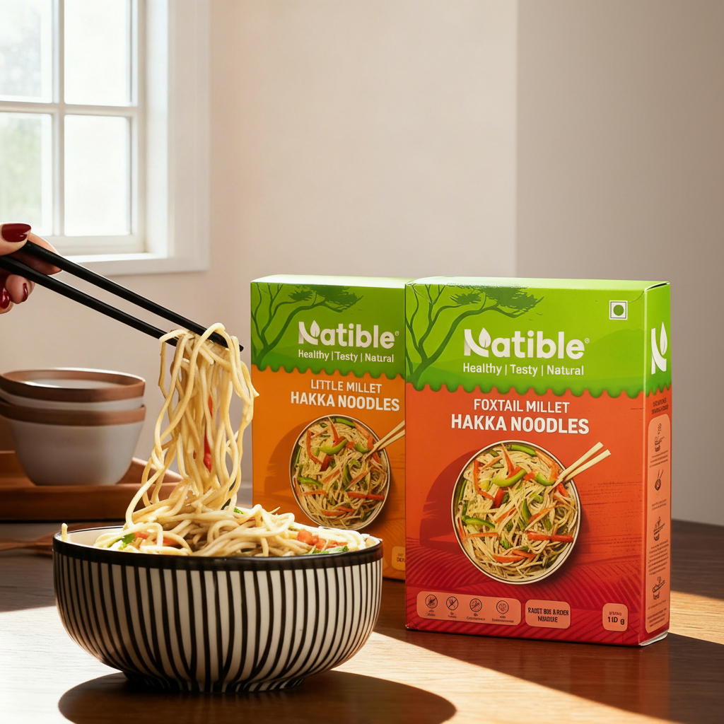Little Millet Noodles and Foxtail Millet Noodles Combo (Pack of 2, 372 gms)