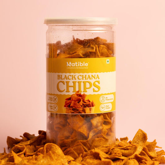 Natible Roasted Black Chana Chips (140 gms)