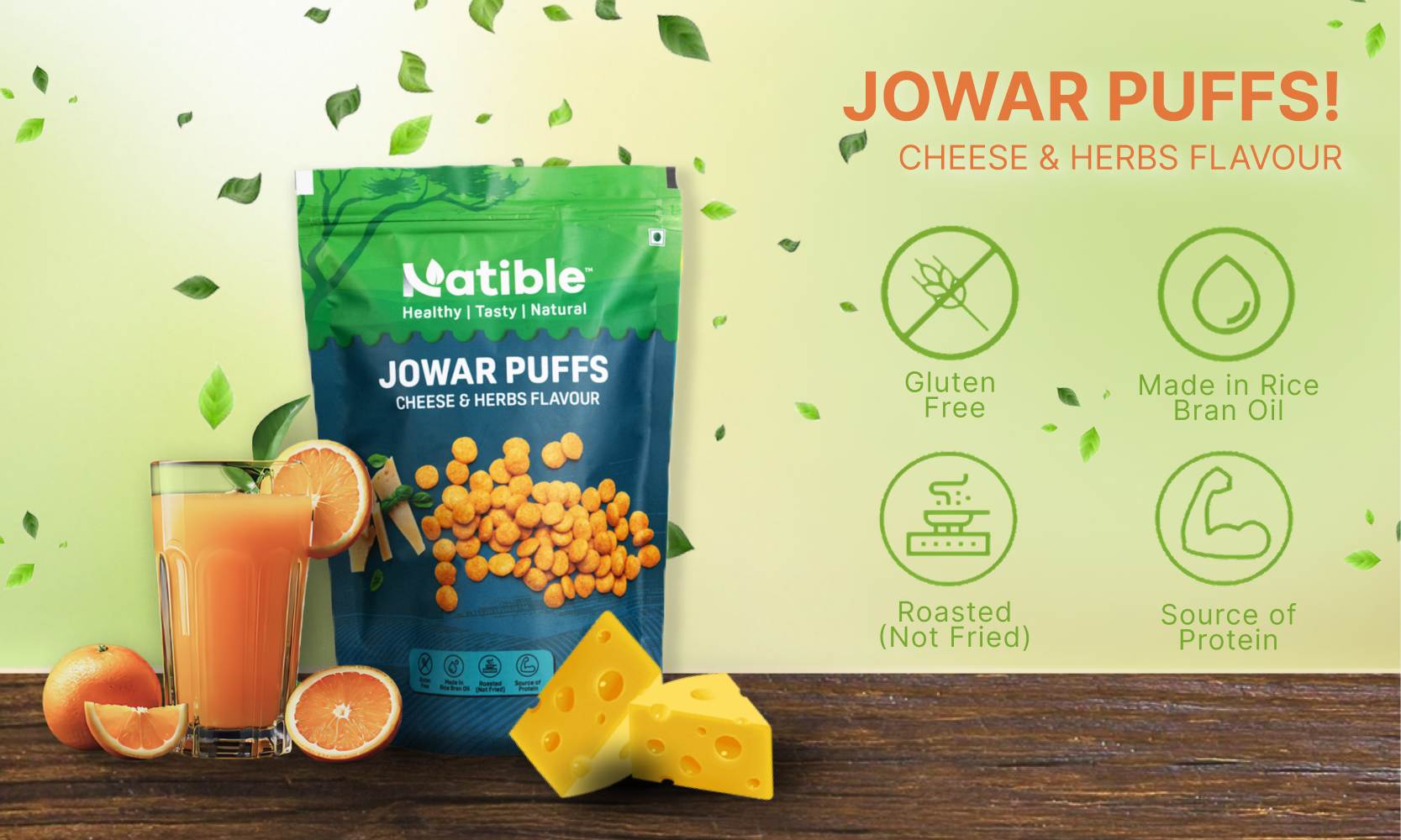 Cheese & Herbs Jowar Puffs