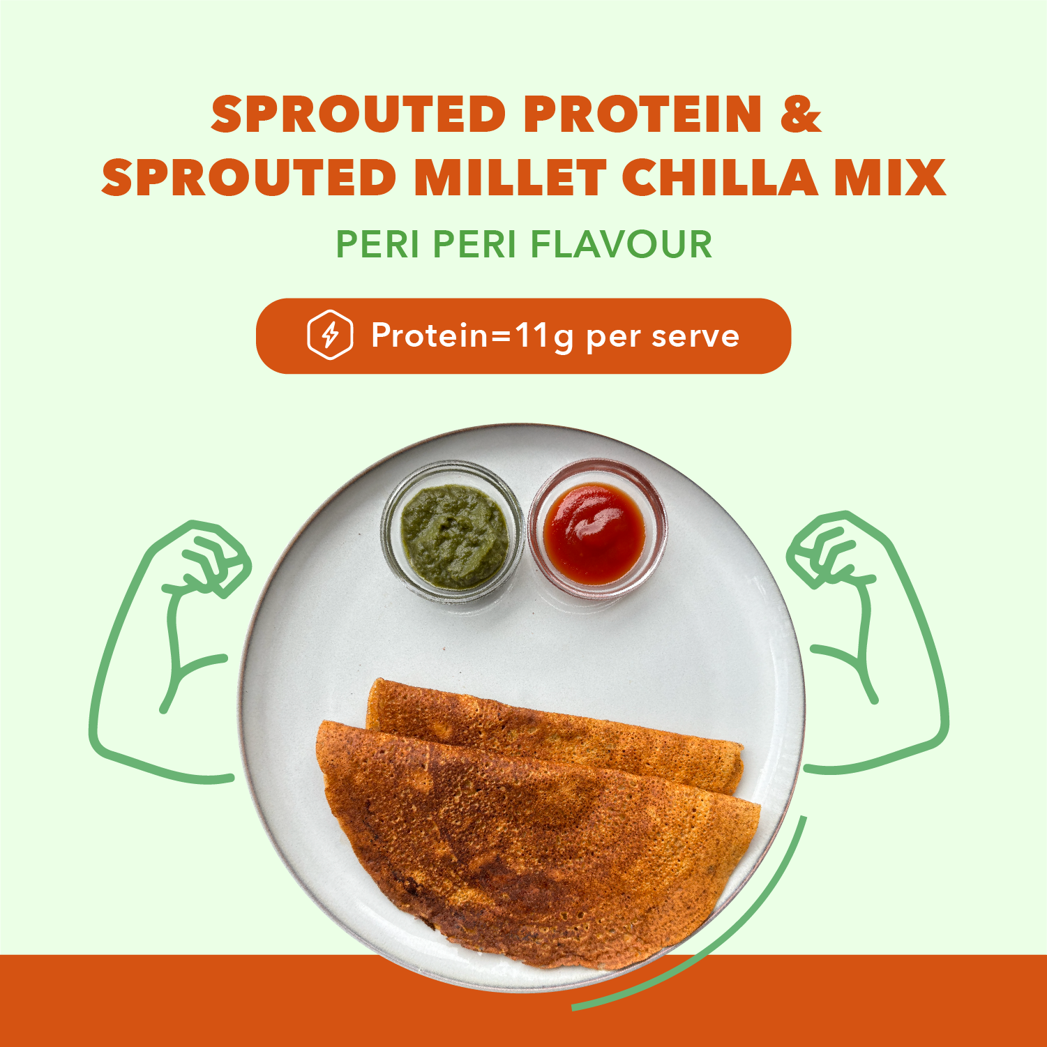 Combo Pack of 3 - Sprouted Protein and Sprouted Millet Chilla Mix